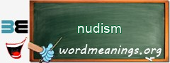 WordMeaning blackboard for nudism